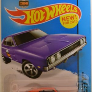 ’69 Dodge Charger 500 Orange Custom-Made Hot Wheels with Whitewall Real Rider Rubber Wheels Limited Edition HW City Series 1:64 Scale Collectible Die Cast Model Car