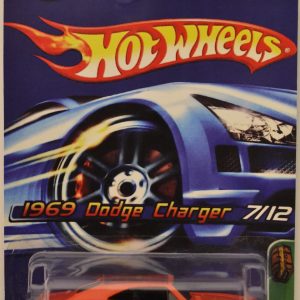 Hot Wheels ’69 Dodge Charger 500 Orange Custom-Made with Real Rider Rubber Wheels Limited Edition HW T-Hunt Series 1:64 Scale Collectible Die Cast Model Car