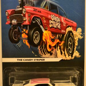 Hot Wheels   ’69 Dodge Charger 500 White Custom-Made White Real Rider Rubber Wheels The Candy Striper Edition Series 1:64 Scale Collectible Die Cast Model Car