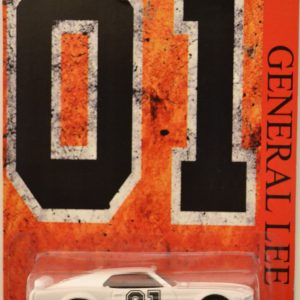 ’69 Ford Mustang Boss 302 White Custom-Made Hot Wheels with Real Rider Rubber Wheels Limited Edition General Lee 01 Series 1:64 Scale Collectible Die Cast Model Car.