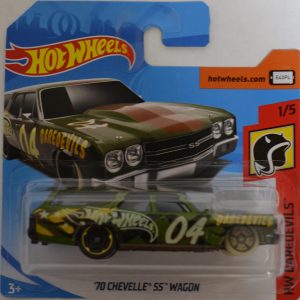 Green 70 Chevelle SS Wagon Hot Wheels HW ‘Daredevils’ International Short Card Series 1:64 Scale Collectible Die Cast Model Car #1/5
