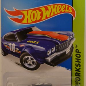 Hot Wheels Compatible ’70 Chevy Chevelle Dark Blue #194 HW Workshop Series 1:64 Scale Collectible Die Cast Model Car