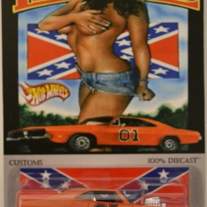 ’70 Dodge Carger RT Orange Custom-Made Hot Wheels with Real Rider Rubber Wheels Limited Edition Daisy Duke The Dukes of Hazzard Series 1:64 Scale Collectible Die Cast Model Car