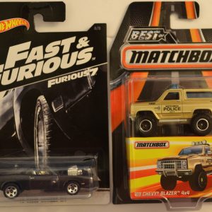 Hot Wheels 2 Cars Bundle ’70 Charger R/T Fast & Furious & ’89 Blazer Best of Matchbox 1:64 Scale