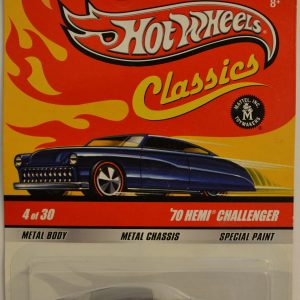 Hot Wheels Compatible ’70 Hemi Challenger Indigo 4 of 30 Special Paint HW Classics Series 5 1:64 Scale Collectible Die Cast Model Car