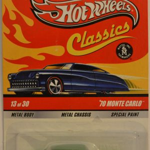 Hot Wheels ’70 Monte Carlo Green 13 of 30 Special Paint HW Classics Series 5 1:64 Scale Collectible Die Cast Model Car