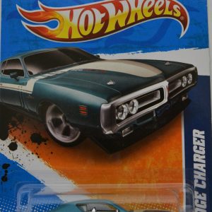 Hot Wheels   Blue 71 Dodge Charger HW ‘Muscle Mania 11’ Series 1:64 Scale Collectable Die Cast Model Car