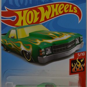 HW Hot Wheels 2019 Flames 5/10 – ’71 El Camino (Green)