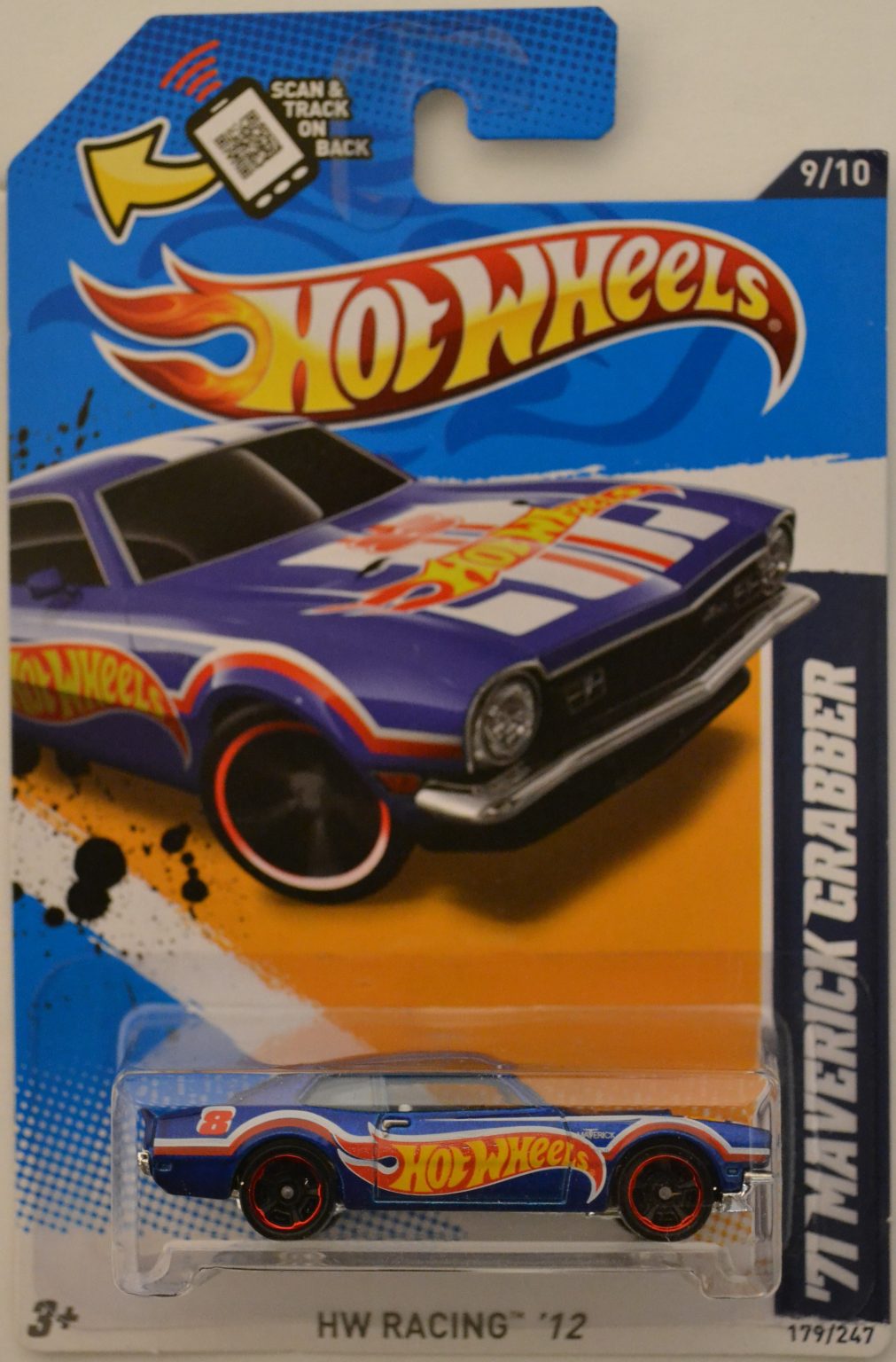 Hot Wheels Compatible ’71 Maverick Grabber Blue #179/247 HW Racing ’12 ...