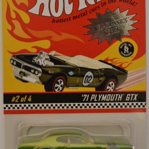 HWCA ’71 Plymouth GTX Green #2 of 4 Hot Wheels Special Paint HW Neo-Classics Series 1:64 Scale Collectible Die Cast Model Car. Only 12500 Made Worldwide!!!