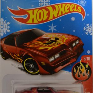 Red 77 Pontiac Firebird Hot Wheels HW Flames Series 1:64 Scale Collectable Die Cast Model Car Snowflake Card