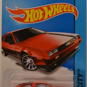 81 Delorean DMC-12 Red Custom-Made Hot Wheels with Whitewall Real Rider Rubber Wheels Limited Edition General Lee 01 Series 1:64 Scale Collectible Die Cast Model Car