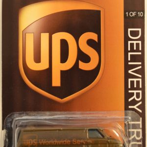 Hot Wheels ’83-’84 GMC Panel Van Brown Custom-Made with Whitewall Real Rider Rubber Wheels Limited Edition ‘UPS Delivery Truck’ Series 1:64 Scale Collectible Die Cast Model Car