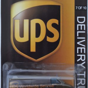 Hot Wheels Compatible Brown ’83 Panel Van Custom-Made with Real Rider Rubber Wheels Limited Edition ‘UPS Delivery Truck’ Series 1:64 Scale Collectible Die Cast Model Car