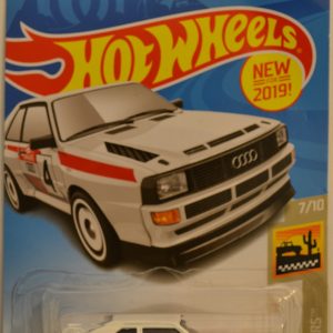 Hot Wheels ’84 Audi Sport Quattro White #43 Custom-Made with Real Rider Rubber Wheels HW Baja Blazers Series 1:64 Scale Collectible Die Cast Model Car