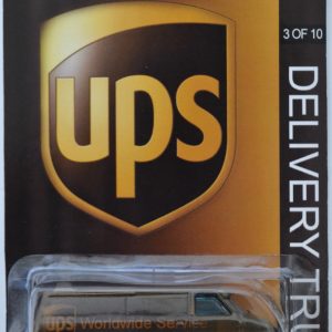 Hot Wheels Brown ’84 Panel Van Custom-Made with Real Rider Rubber Wheels Limited Edition ‘UPS Delivery Truck’ Series 1:64 Scale Collectible Die Cast Model Car