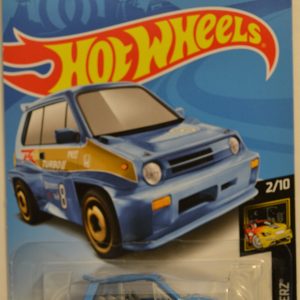Hot Wheels ’85 Honda City Turbo II Blue #81 Custom-Made with Real Rider Rubber Wheels HW Night Burnerz Series 1:64 Scale Collectible Die Cast Model Car