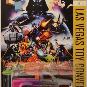 ’87 Toyota Truck Purple-Gray Custom-Made Hot Wheels with Real Rider Rubber Wheels Exclusive Car Edition Las Vegas Toy Convention Series 1:64 Scale Collectible Die Cast Model Car