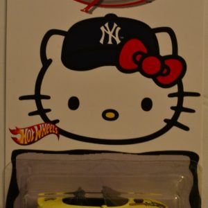 Hot Wheels ’91 Mazda MX-5 Miata Custom-Made White Real Rider Rubber Wheels New York Yankees Series 1:64 Scale Collectible Die Cast Model Car