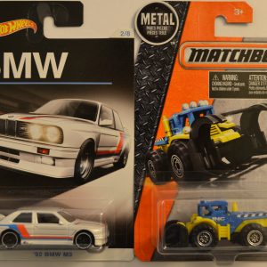 Hot Wheels Compatible ’92 BMW M3 White 2 of 8 HW 2015 BMW Series & Matchbox MBX Dirt Smasher 1:64 Scale Collectible Die Cast Model Car Bundle