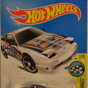 Hot Wheels ’96 Nissan 180SX Type X White #176 Custom-Made with Real Rider Rubber Wheels HW Speed Graphics Series 1:64 Scale Collectible Die Cast Model Car