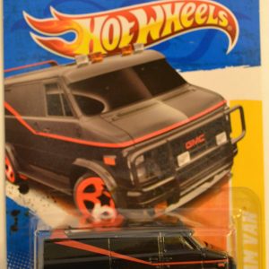 A Team Van Black #39 Custom-Made Hot Wheels with Real Rider Rubber Wheels HW 2011 New Models Series 1:64 Scale Collectible Die Cast Model Car