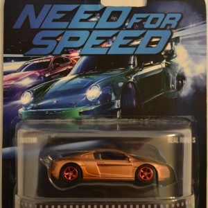 Hot Wheels   Audi R8 Bronze Custom-Made Retro with Real Rider Rubber Wheels Special Edition Need for Speed Series 1:64 Scale Collectible Die Cast Model Car