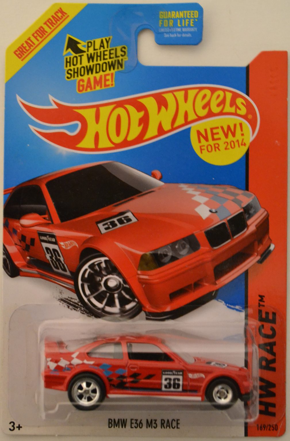 Hot Wheels BMW E36 M3 Race Red CustomMade with Real Rider Rubber