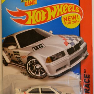 BMW E36 M3 Race White Hot Wheels HW Race Series 1:64 Scale Collectible Die Cast Model Car