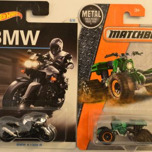 Hot Wheels   BMW K1300 R 8 of 8 HW 2015 BMW Series & Matchbox MBX Moto Tracker 1:64 Scale Collectible Die Cast Model Car Bundle