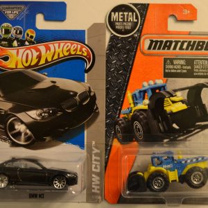 Hot Wheels   BMW M3 Black 7/250 HW City Series & Matchbox MBX Dirt Smasher 1:64 Scale Collectible Die Cast Model Car Bundle