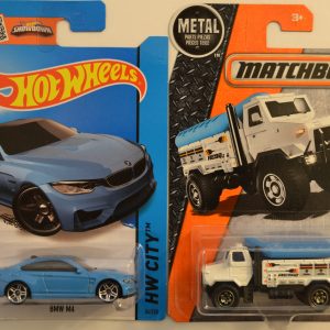 Hot Wheels   BMW M4 Blue 24/250 HW City Series & Matchbox MBX Rapid Rescue 1:64 Scale Collectible Die Cast Model Car Bundle