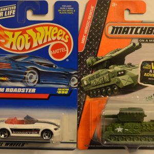 Hot Wheels   BMW M Roadster White 890 & Matchbox MBX Blockade Buster 1:64 Scale Collectible Die Cast Model Car Bundle