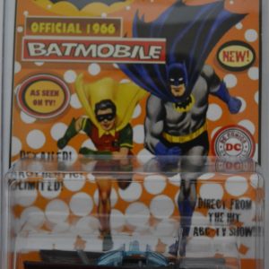 Hot Wheels   BlackBatmobile Custom-Made with White Wall Real Rider Rubber Wheels Limited Edition ‘1966 TV Batmobile’ Series 1:64 Scale Collectable Die Cast Model Car. Only 15 Made Worldwide!