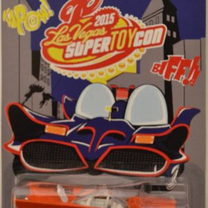 Hot Wheels 1966 Batmobile DC Comics Orange Custom-Made with Real Rider Rubber Wheels Limited Edition 2015 Las Vegas Super Toy Convention 1:64 Scale Collectible Die Cast Model Car