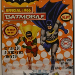 Hot Wheels 1966 Batmobile DC Comics (s06) White Custom-Made with Whitewall Real Rider Rubber Wheels Special Edition Batman Series 1:64 Scale Collectible Die Cast Model Car