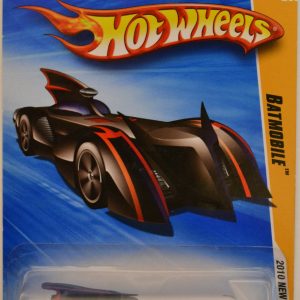 Batmobile DC Comics (s10) Custom-Made Hot Wheels with Real Rider Rubber Wheels HW 2010 New Models Series 1:64 Scale Collectible Die Cast Model Car