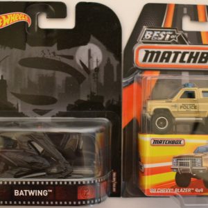 Hot Wheels 2 Cars Bundle Batwing Retro Series & MBX ’89 Chevy Blazer 4×4 Best of Matchbox Series 1:64 Scale Collectible Die Cast Model Car