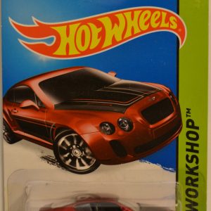Hot Wheels Bentley Continental Supersports Maroon HW Workshop Series Custom-Made Collectors Edition 1:64 Scale Collectible Die Cast Model Car with Red Line Real Rider Rubber Wheels