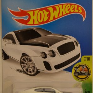 Hot Wheels Bentley Continental Supersports White HW Exotics Series Custom-Made Collectors Edition 1:64 Scale Collectible Die Cast Model Car with Red Line Real Rider Rubber Wheels
