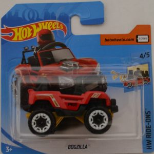 Red Bogzilla Wheels HW ‘Ride-Ons’ International Short Card Series 1:64 Scale Collectible Die Cast Model Car #4/5