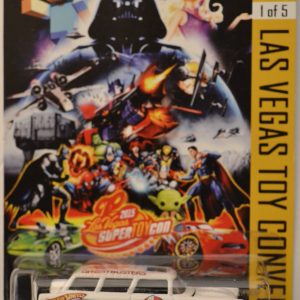 Chevy Nomad White Custom-Made Hot Wheels with Real Rider Rubber Wheels Exclusive Car Edition Las Vegas Toy Convention Series 1:64 Scale Collectible Die Cast Model Car