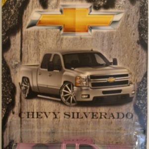Chevy Silverado Purple Custom-Made Hot Wheels with Real Rider Rubber Wheels Special Edition Chevy Silverado Series 1:64 Scale Collectible Die Cast Model Car