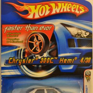 Hot Wheels Chrysler 300C Hemi Silver #004 Custom-Made with Real Rider Rubber Wheels HW 2006 First Editions Series 1:64 Scale Collectible Die Cast Model Car