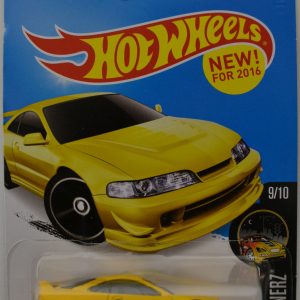 Custom ’01 Acura Integra GSR Yellow Hot Wheels HW Night Burnerz Series 1:64 Scale Collectible Die Cast Model Car