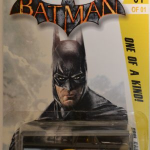 Custom ’62 Chevy Black Custom-Made Hot Wheels with Real Rider Rubber Wheels Limited Edition Batman One of a Kind Series 1:64 Scale Collectible Die Cast Model Car.