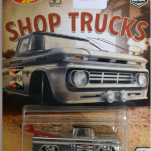 Silver Custom 62 Chevy Pickup TM GM Hot Wheels Shop Trucks Series 1:64 Scale Collectible Die Cast Model Car