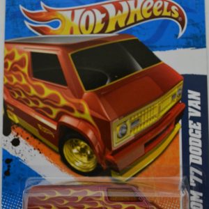 Hot Wheels   Red Custom 77 Dodge Van HW ‘Heat Fleet 11’ Series 1:64 Scale Collectible Die Cast Model Car