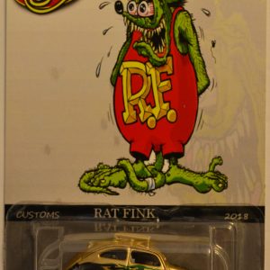 Hot Wheels   Custom Volkswagen Beetle Custom-Made Real Rider Rubber Wheels Rat Fink Series 1:64 Scale Collectible Die Cast Model Car