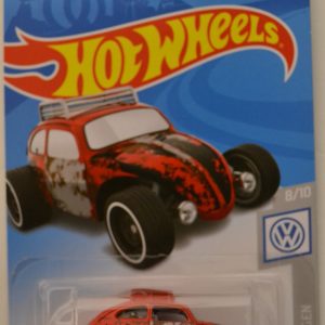 Custom Volkswagen Beetle Red Art Painted Hot Wheels HW Volkswagen Series 1:64 Scale Collectible Die Cast Model Car